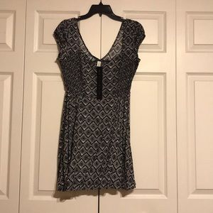 Black and white shirt dress